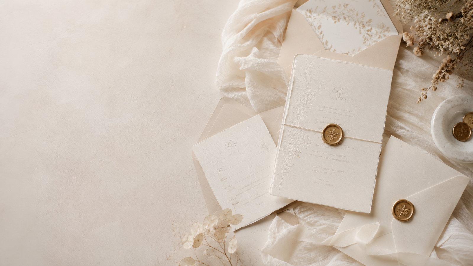 Wedding supplies and decorations
